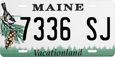 ME license plate 7336SJ