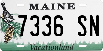 ME license plate 7336SN
