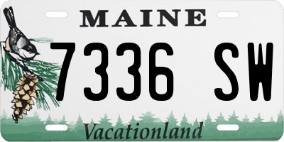 ME license plate 7336SW