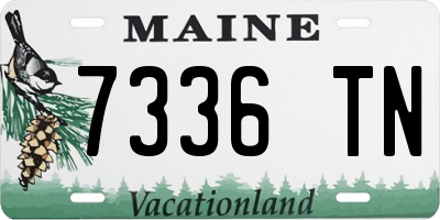 ME license plate 7336TN