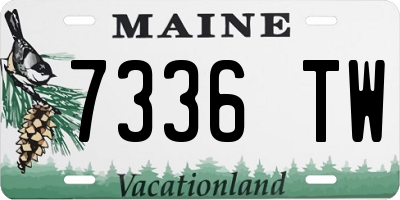 ME license plate 7336TW