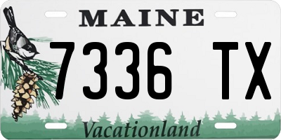 ME license plate 7336TX
