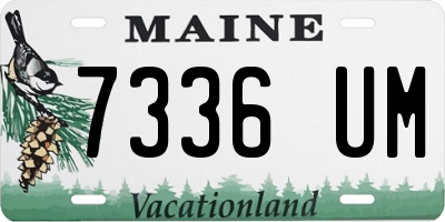 ME license plate 7336UM