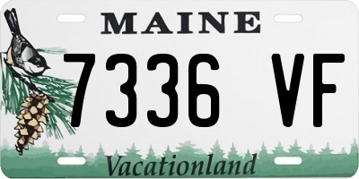 ME license plate 7336VF