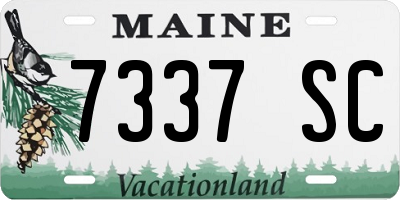 ME license plate 7337SC