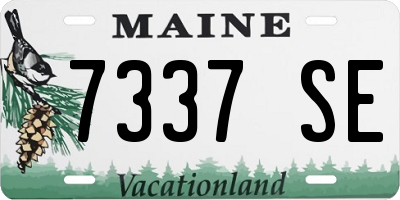 ME license plate 7337SE