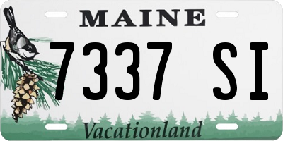 ME license plate 7337SI