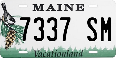 ME license plate 7337SM
