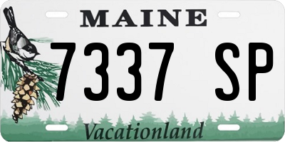 ME license plate 7337SP