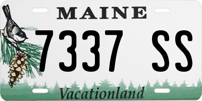 ME license plate 7337SS