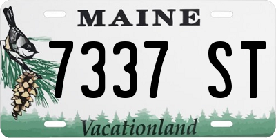 ME license plate 7337ST