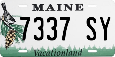 ME license plate 7337SY