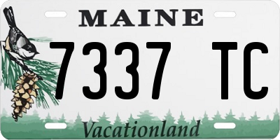 ME license plate 7337TC