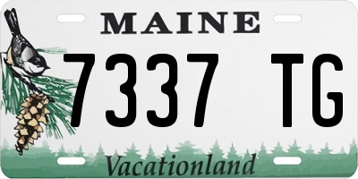 ME license plate 7337TG