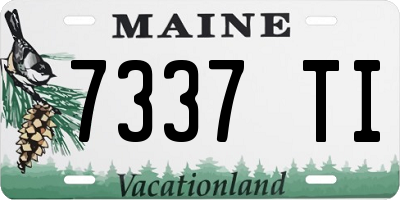 ME license plate 7337TI