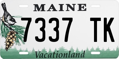 ME license plate 7337TK