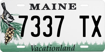 ME license plate 7337TX