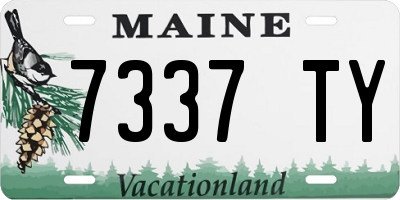 ME license plate 7337TY