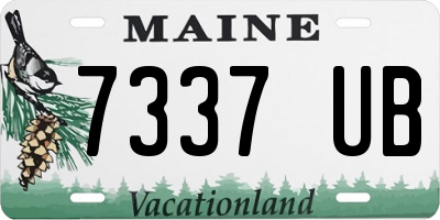 ME license plate 7337UB