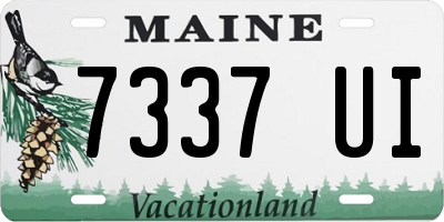 ME license plate 7337UI
