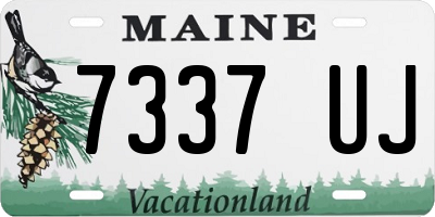 ME license plate 7337UJ