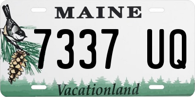 ME license plate 7337UQ