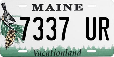 ME license plate 7337UR