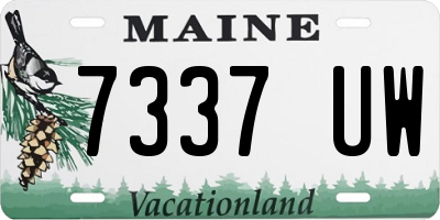 ME license plate 7337UW