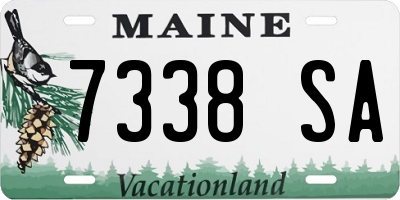 ME license plate 7338SA