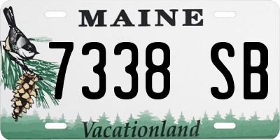 ME license plate 7338SB