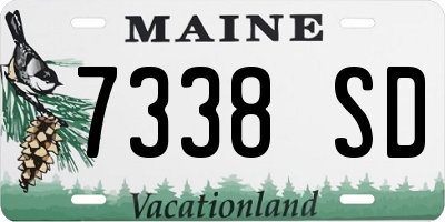 ME license plate 7338SD