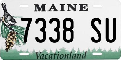 ME license plate 7338SU