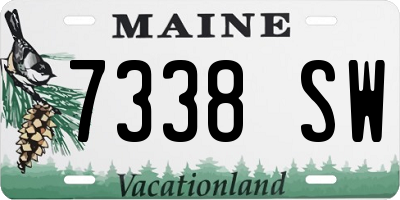 ME license plate 7338SW