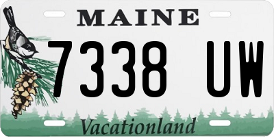 ME license plate 7338UW