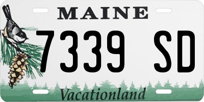 ME license plate 7339SD