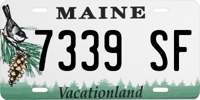 ME license plate 7339SF