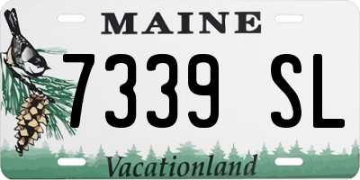 ME license plate 7339SL