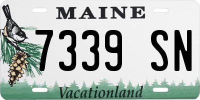 ME license plate 7339SN