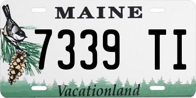 ME license plate 7339TI