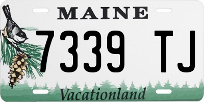 ME license plate 7339TJ