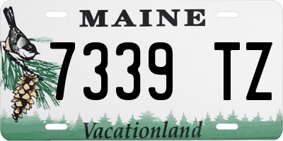 ME license plate 7339TZ
