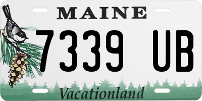 ME license plate 7339UB