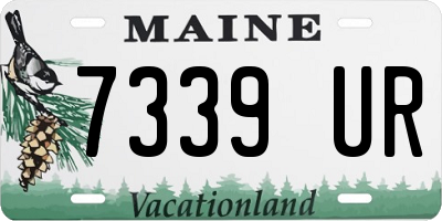 ME license plate 7339UR