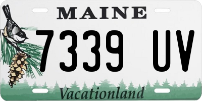 ME license plate 7339UV