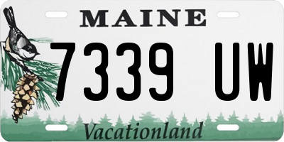 ME license plate 7339UW