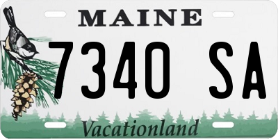 ME license plate 7340SA