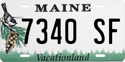 ME license plate 7340SF