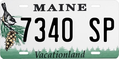 ME license plate 7340SP