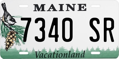 ME license plate 7340SR