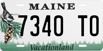 ME license plate 7340TO
